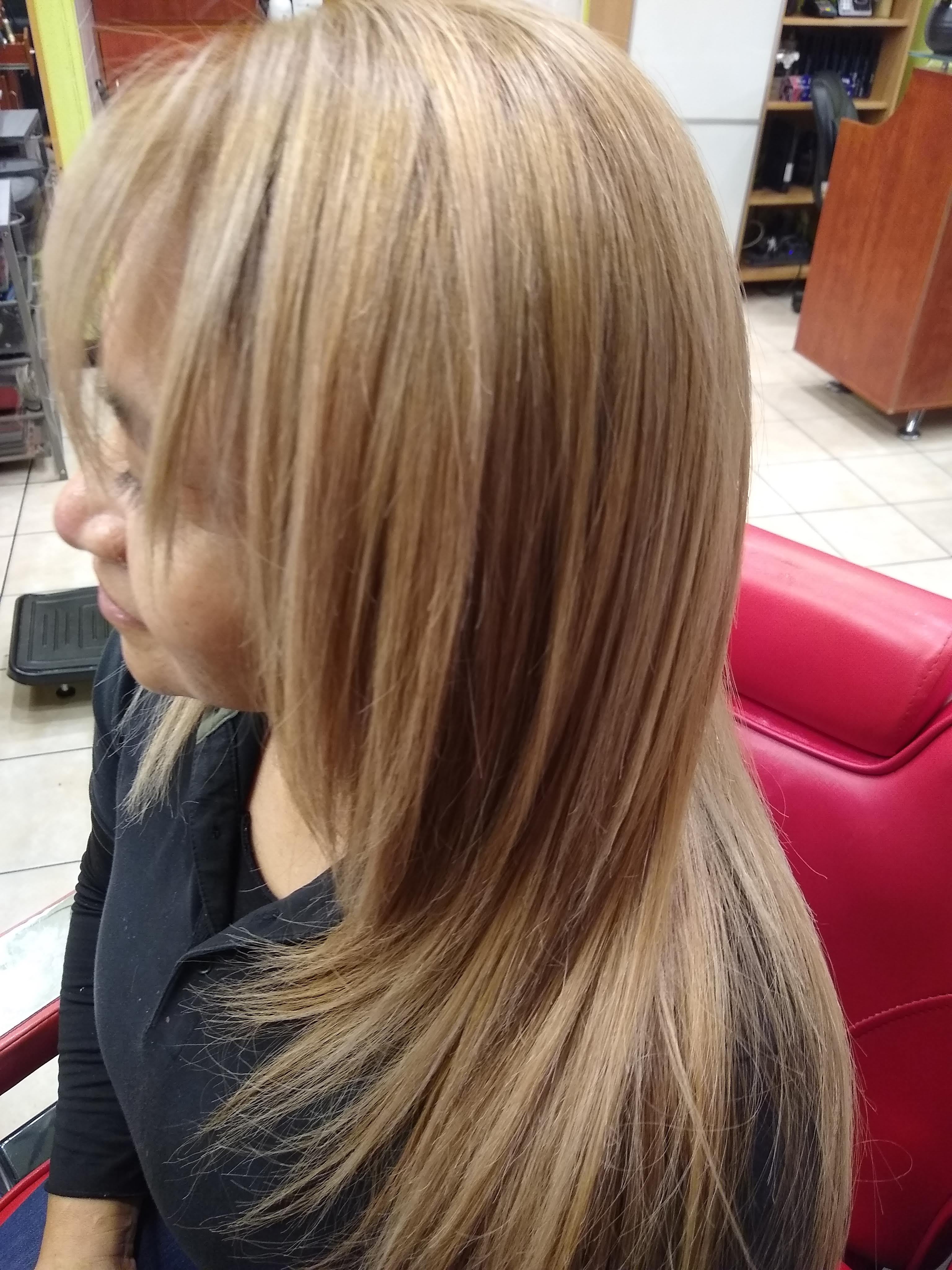 Full highlights with a straight blowout